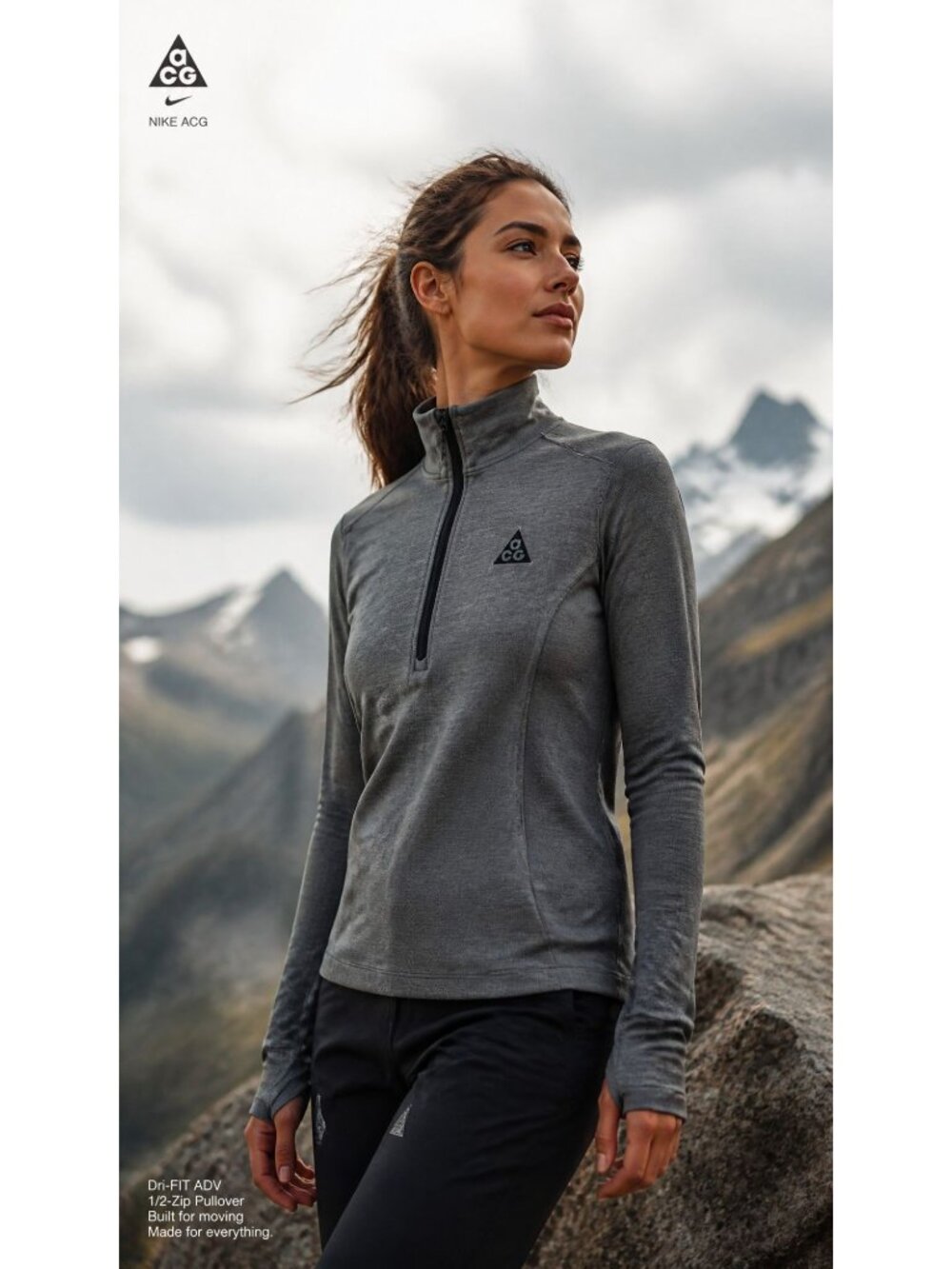 Nike ACG Women's Dri-Fit ADV 1/2-Zip Pullover Top GORPCORE, TECHWEAR UTILITARIAN